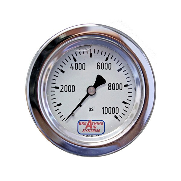 LFP63-10000 High Pressure Breathing Air Gauge 10,000PSI